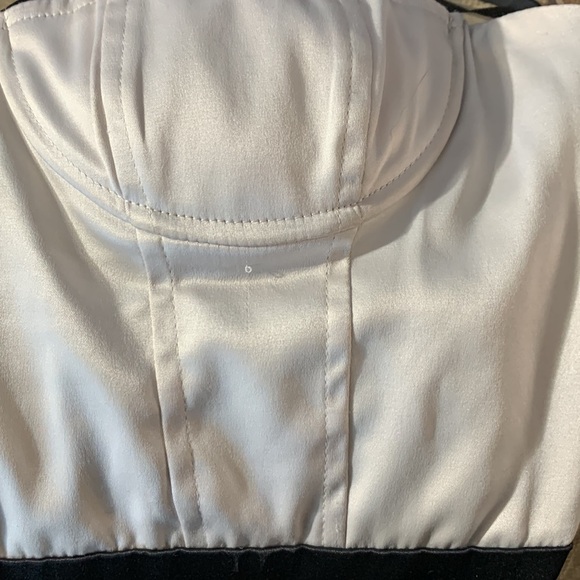 Aryn K Bustier Rouched crossover tulip bottom mini dress medium - Picture 4 of 10